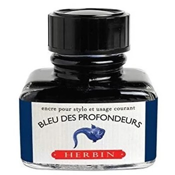 Jacques Herbin Tinte Bleu des Profondeurs 30 ml dunkelblau im Glasflakon