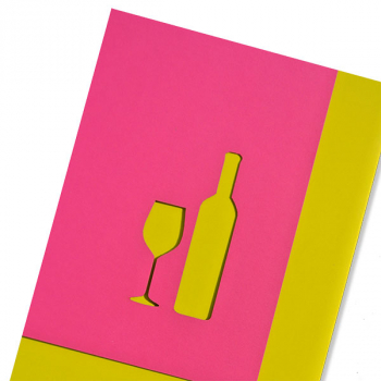 Einladungskarte Vino Lasercut mit Umschlag
