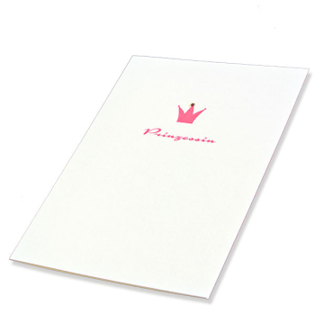 Trixi Gronau  Prinzessin Babykarte mit Swarovski Elements rot Farbe Offsetdruck rot