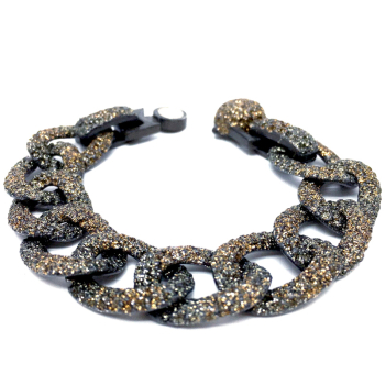 Kmo Gliederarmband Crissy gold schwarz detail