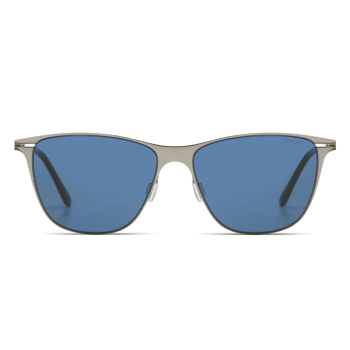 Komono Zane Sonnenbrille gun  Metallrahmen, blau getönte Gläser, front