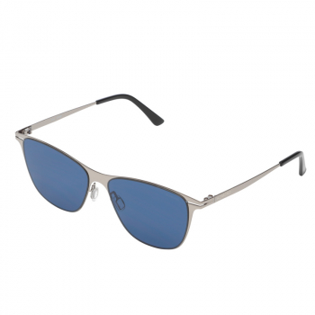 Komono Zane Sonnenbrille gun  Metallrahmen, blau getönte Gläser, Seitenansicht