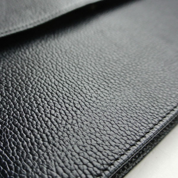 LUC, envelope, leather black, detail view