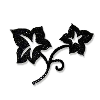 Tattoo, schwarz, glitzernd, Blume, Marbella