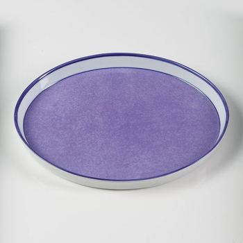Dish plate, porcelain, oval, lilac, Reichenbach
