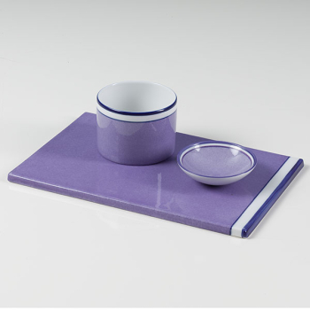 Board, cylinder vessel, bowl, porcelain, lilac, Reichenbach