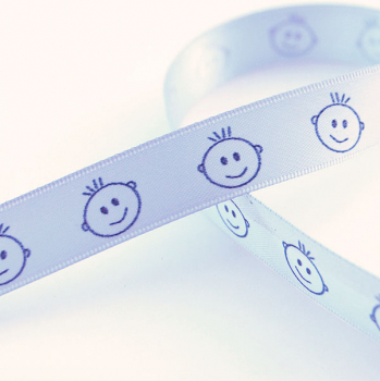 Geschenkband, Band, hellblau, Babygesicht