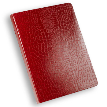 Sisi, Präsentationsmappe, A4 Format, Croco Prägung rot