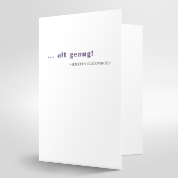 Trixi Gronau • Old Enough Greeting Card,Offset Printing green