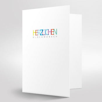 Trixi Gronau • Herzlichen Glückwunschkarte,Farbe weiss Offsetdruck bunt, Motiv