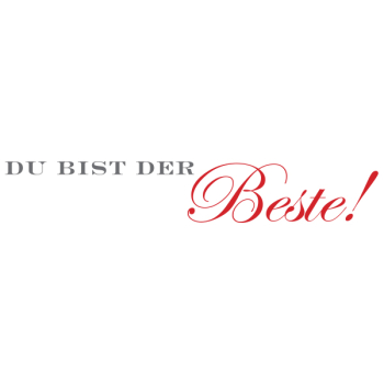 Trixi Gronau Grusskarte weiss B6 DU BIST DER BESTE,  Detail