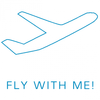Trixi Gronau Grusskarte weiss B6 FLY WITH ME Greeting in blau, Detail