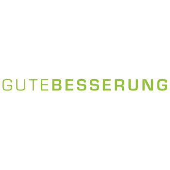 Grusskarte weiß Gute Besserung grün, Detail