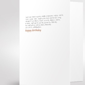 Trixi Gronau • Happy Birthday gedruckt grau und rot Glückwunschkarte,Farbe weiss Offsetdruck, Motiv