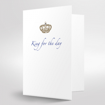 Trixi Gronau • KING FOR THE DAY Grusskarte,Farbe Offsetdruck mehrfarbig mit Svarowski elements
