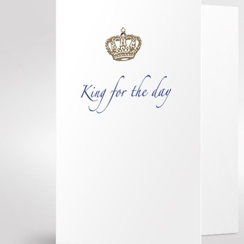 Trixi Gronau • KING FOR THE DAY Grusskarte,Farbe Offsetdruck mehrfarbig mit Svarowski elements, Motiv