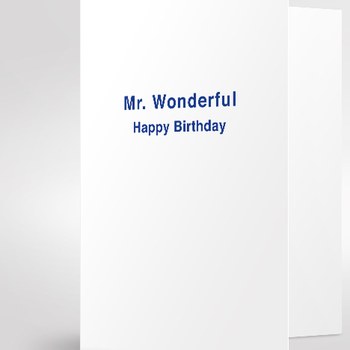 Klappkarte Mr.Wonderful Happy Birthday in blau, Detail