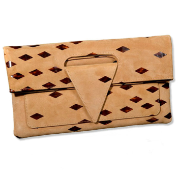 clutch, Donna, printed suede