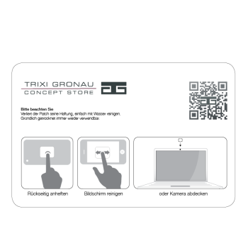 Webcam Cover und Screen Cleaner, Bedienungsanleitung von Trixi Gronau