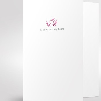 Trixi Gronau • STRAIGHT FROM MY HEART Glückwunschkarte,Farbe weiss Offsetdruck Motiv