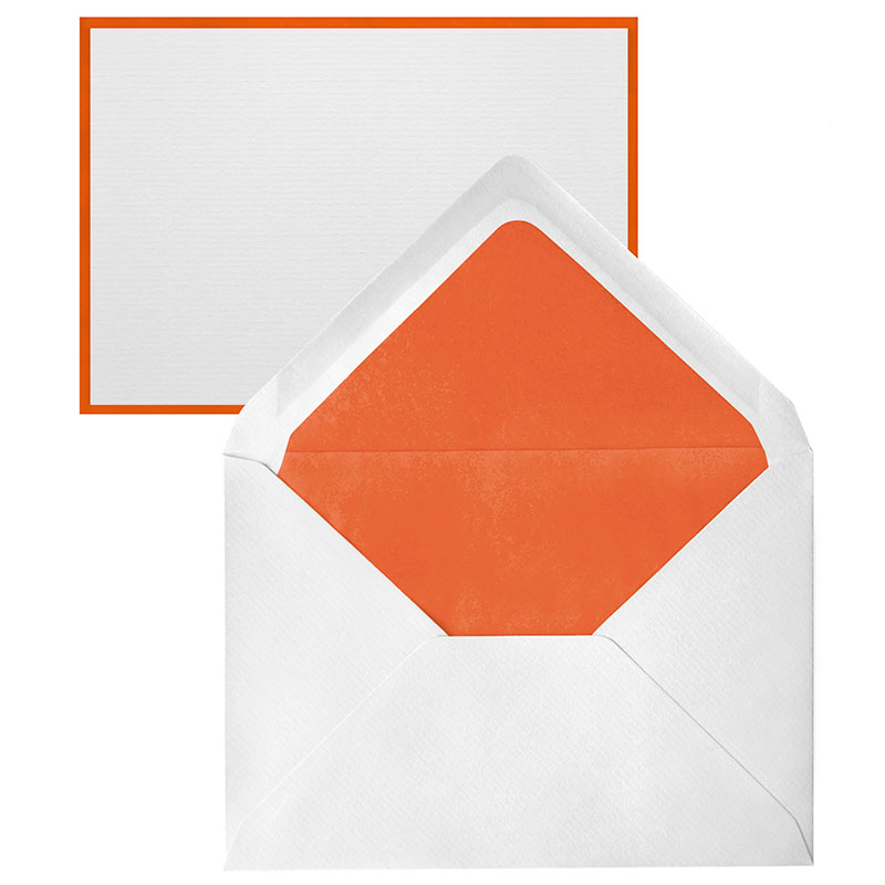 Crown Mill Kartenset Bi Color weiß orange A6