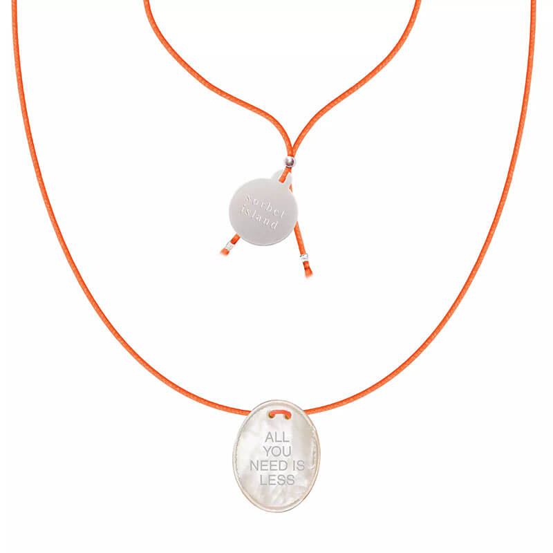 Sorbet Island Perlmutt-Halskette ALL YOU NEED IS LESS