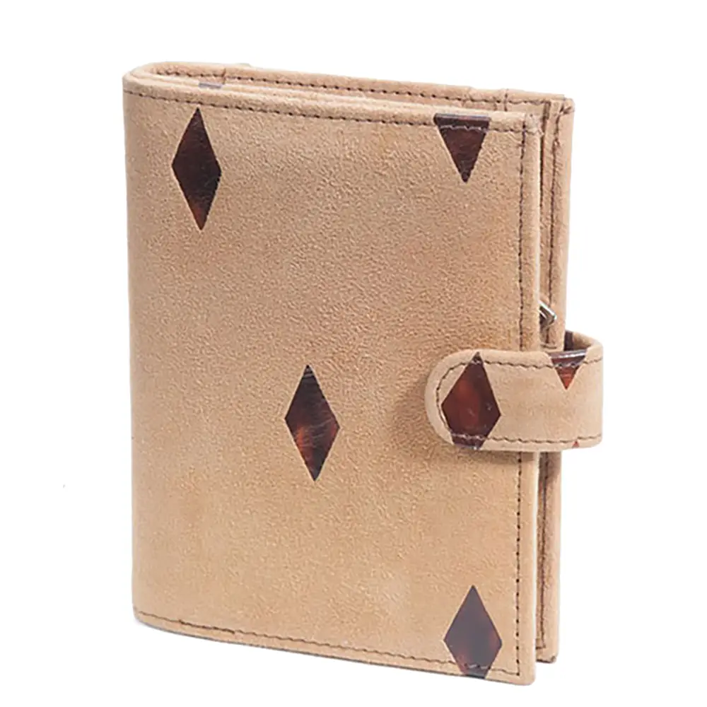 Trixi Gronau KIM Mini Ring-Organizer Rhomben-geprägtem Kalbsleder mehrfarbig