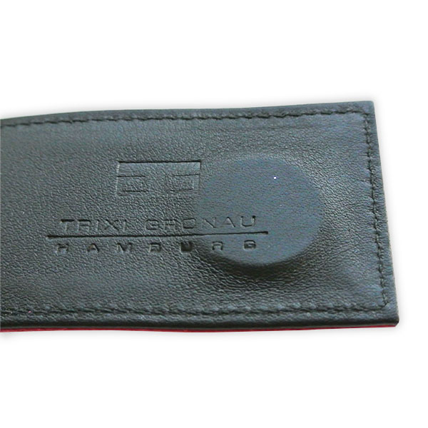FIN, Leather Clip for money or recipes , Inside view