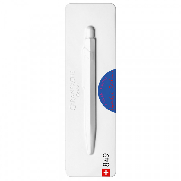 caran d Ache 849 ballpoint Claim Your Style Cobalt Blue, case front