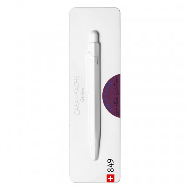 caran d ache 849 Kugelschreiber caran d Ache 849 ballpoint Claim Your Style bordeaux, Metallbox von vorn