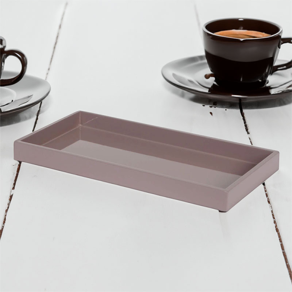 Mini Size Tray, Mima rectangular, paint Lacquer mauve style