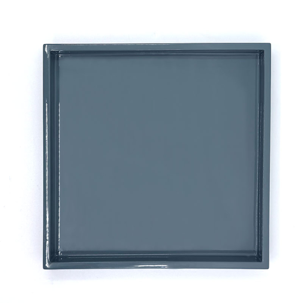 Mini Size Tray, square, paint Lacquer dove grey, top