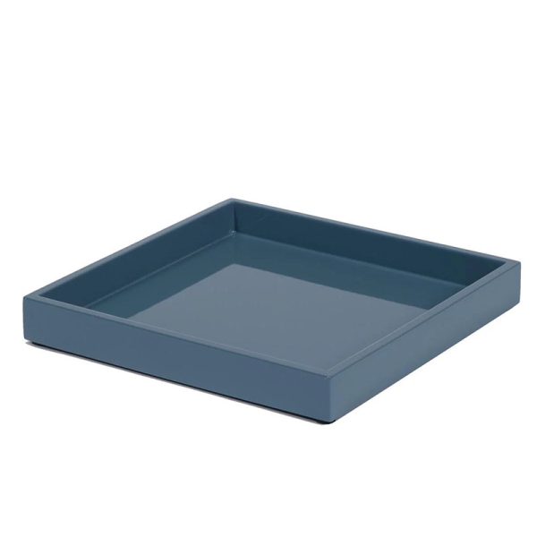 Mini Size Tray, square, paint Lacquer dove grey,