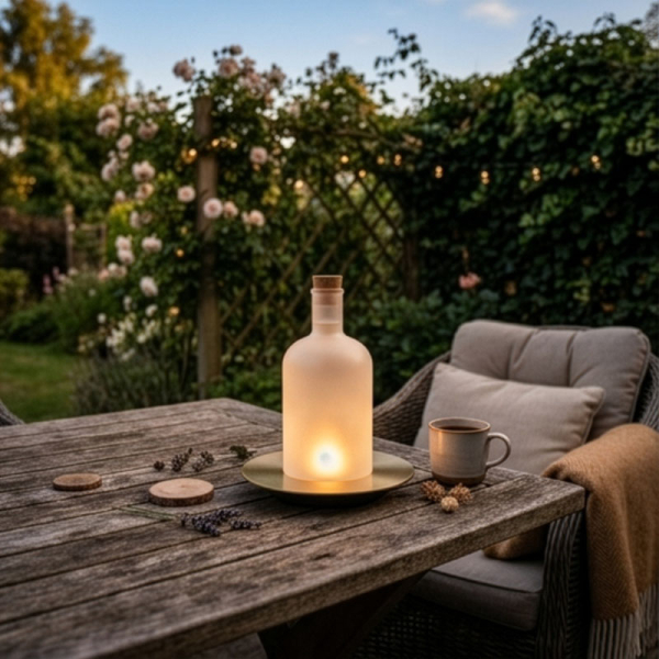 Amacords, Qamar Akku Tischleuchte kupfer, style Terrasse