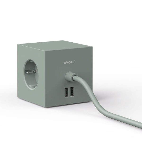 Avolt Square 1, Multi Charging cube, oak green