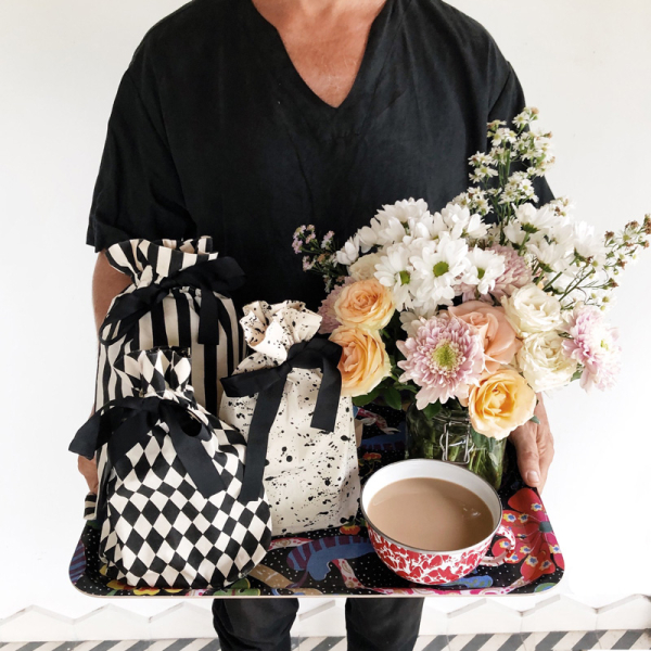 Bag All, Leinentasche Druck Harlekin black, style