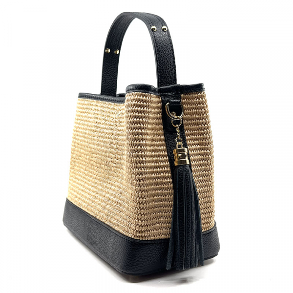 Tote Bag, Vimoda, Clara, Raffia, side