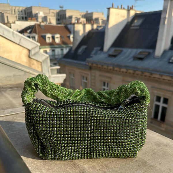 Mini Tote Mia Crystals green, style