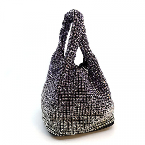 Micro Tote Pixi Kristalle violett verlaufend, side