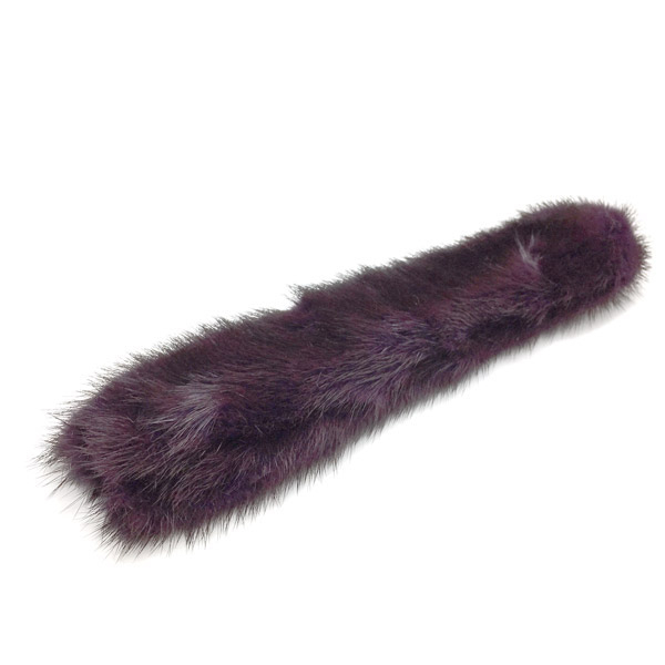 Bonnie Bag Bug charm mink pendant aubergine, front