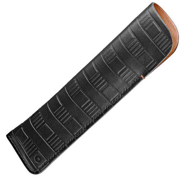 Caran d'Ache ballpoint set Ecridor Damier rosegold plated Leaather case plack