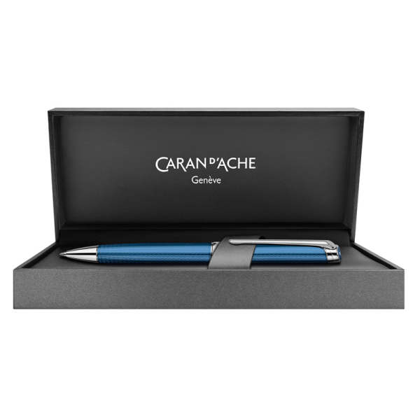 Caran d'Ache, Leman, Kugelschreiber, Grand bleu, blau, Verpackung