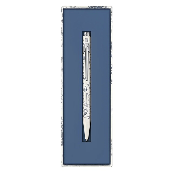 Caran d'Ache 849 Toile de Jouy White in gift box with blue insert