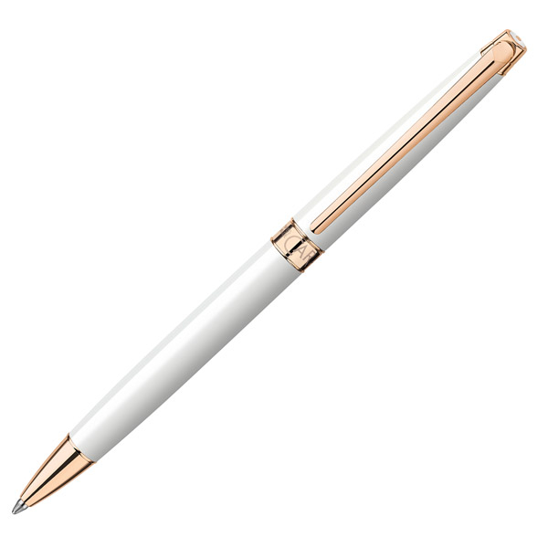Caran d'Ache, Leman, Slim, kugelschreiber, weiß rosegold,