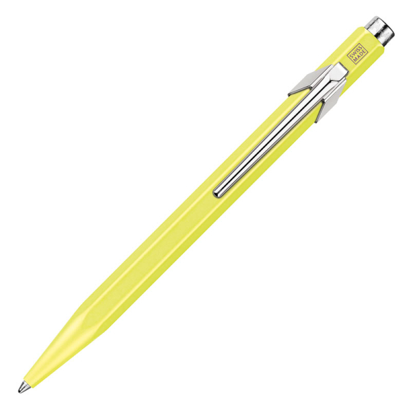 Caran d'Ache 849 ballpoint pen, neon fluo pastel yellow front