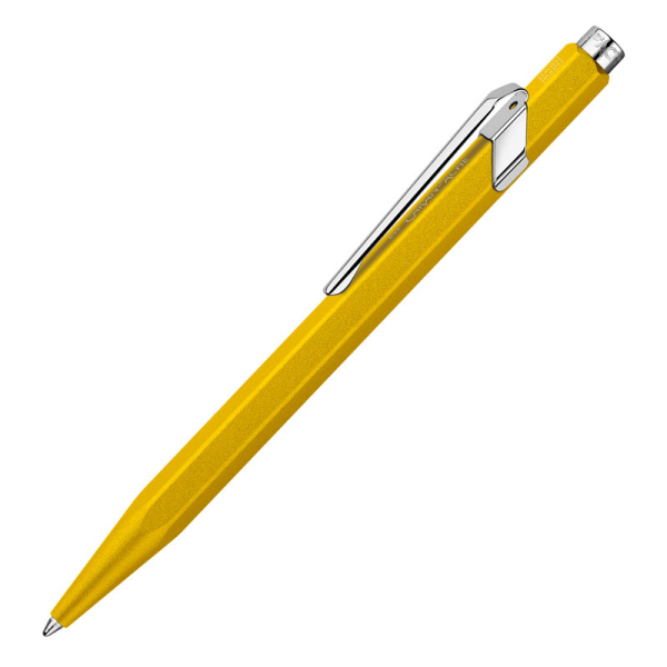 Caran d'Ache ballpoint 849 Coloramt-X, metallic yellow, side