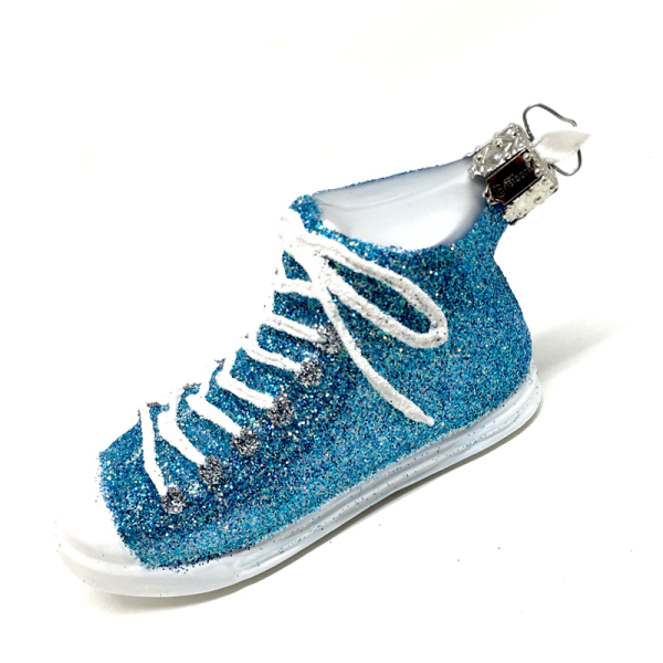 Christborn Weihnachtsanhänger Sneaker hellblau, side