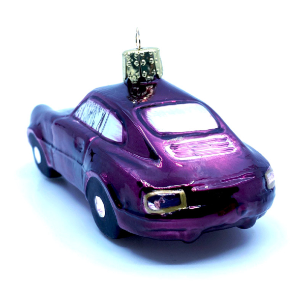 Christborn Christmas decoration Porsche 911 aubergine, back