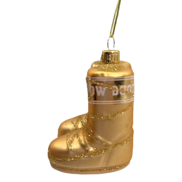 Christborn Christmas decoration Moonboots gold, side