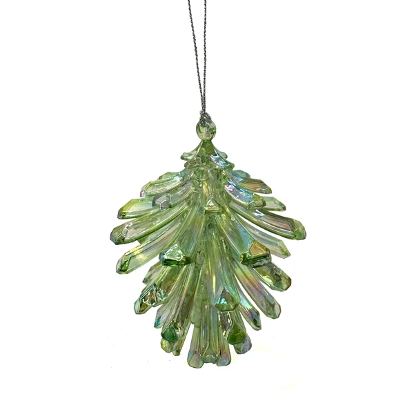 Grüner Christmas Inspirations Zapfen mit changierender Oberfläche
